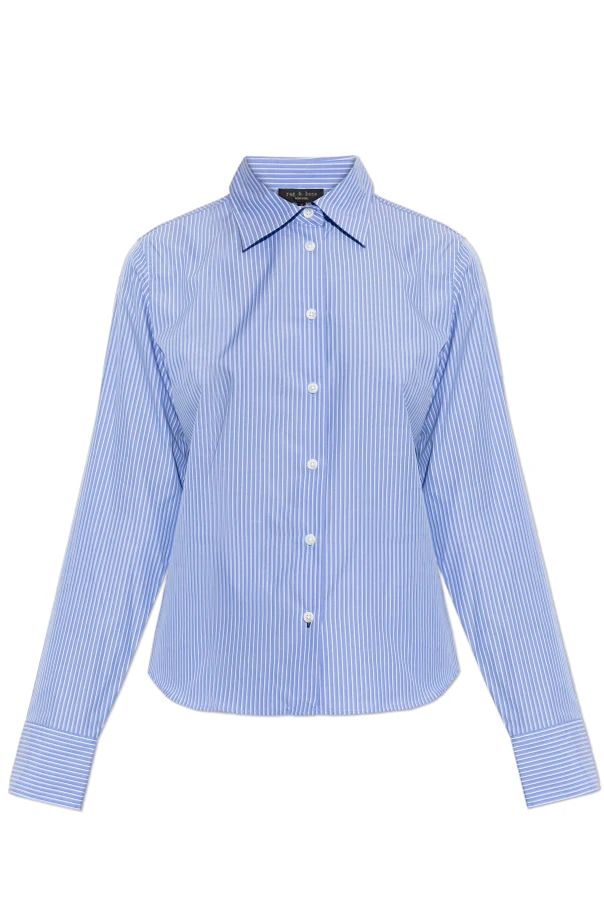 NIEBIESKI Koszula ze wzorem w prążki