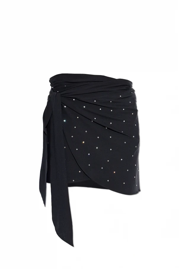 BLACK Pareu with Swarovski crystals