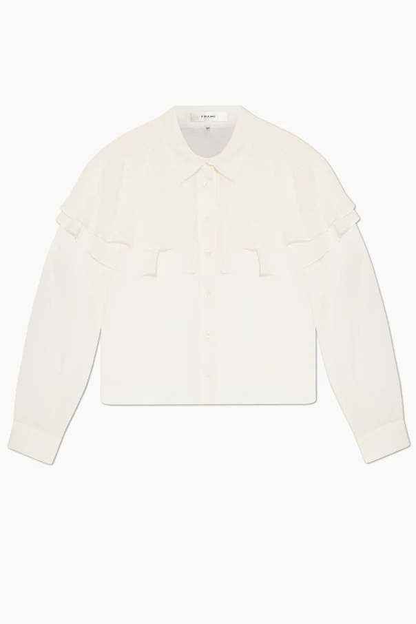 kremowy Koszula z falbanami