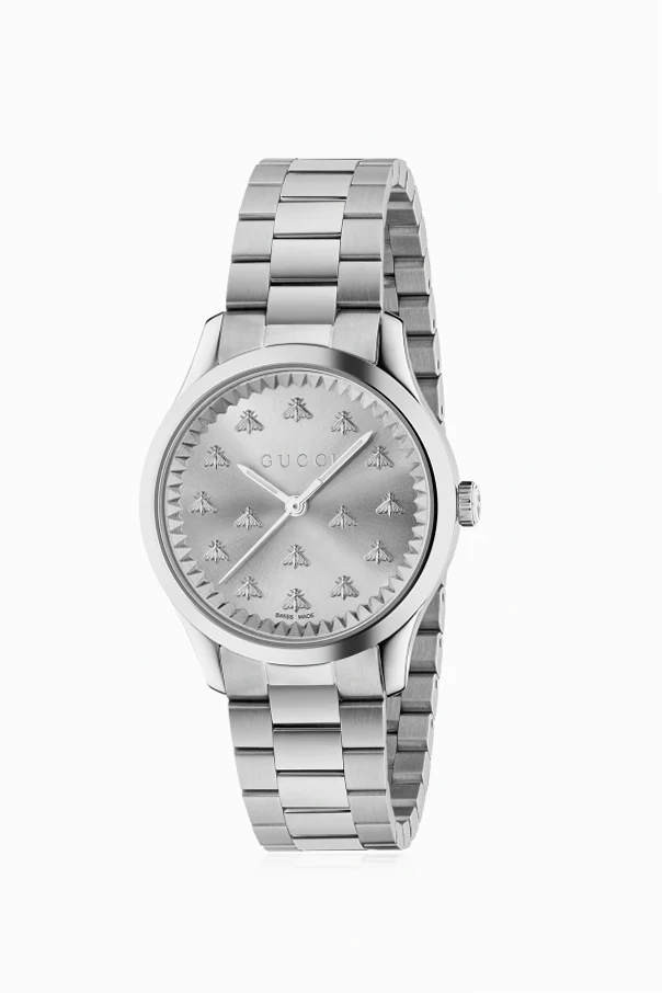 SREBRNY Zegarek z logo