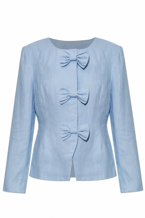 light blue Linen blazer ‘Harper’