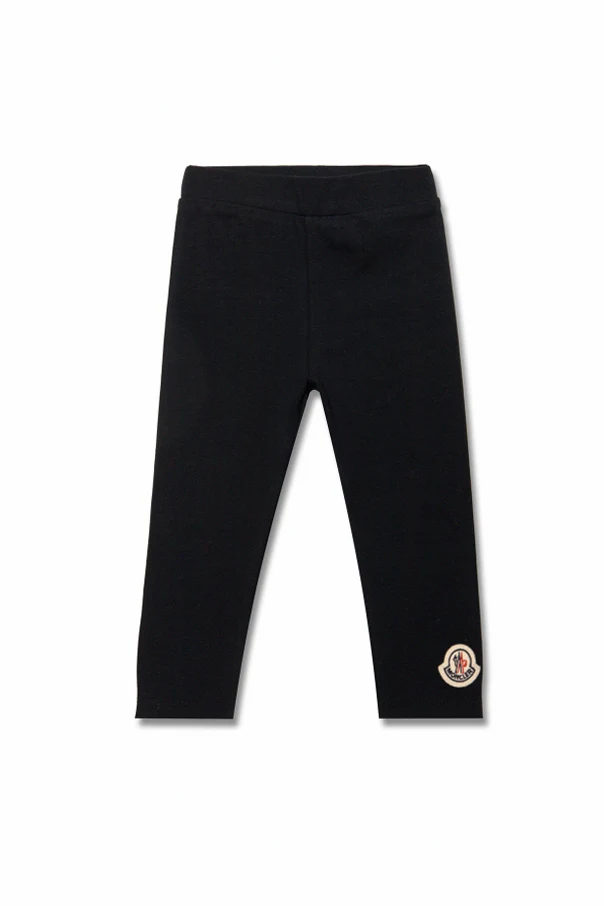 GRANATOWY Bawełniane legginsy
