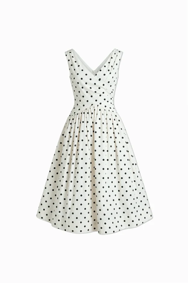 cream Polka dot dress