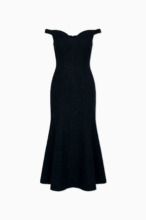 BLACK Tweed dress with straps