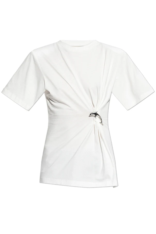 WEISS T-Shirt mit Applikation