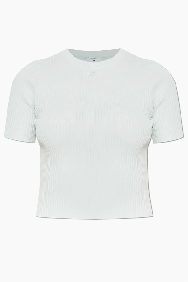 HELLBLAU Geripptes Top