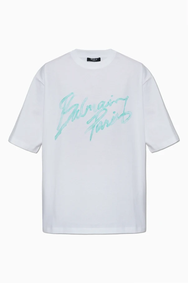BIAŁY  T-shirt z nadrukowanym logo