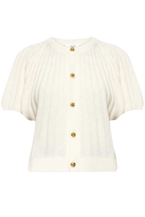 cream Sleeveless cardigan