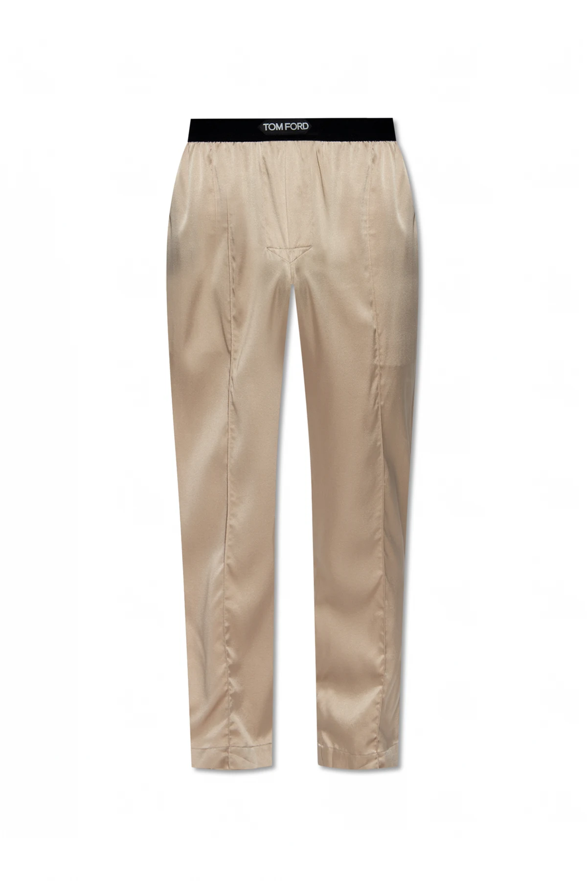 beżowy Jedwabny dół od piżamy