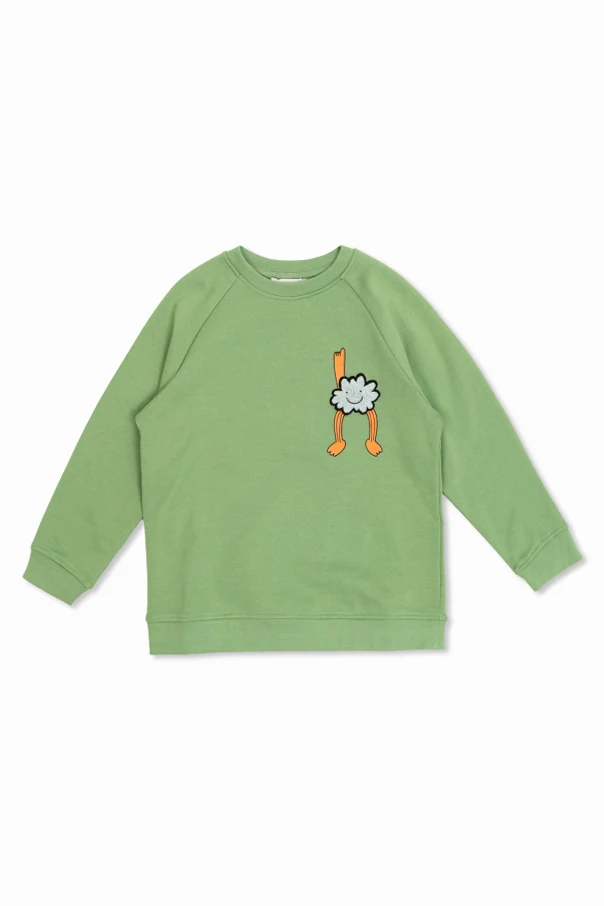 GREEN Sweatshirt with appliqué
