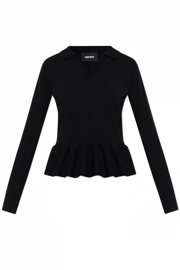 CZARNY Sweter z baskinką