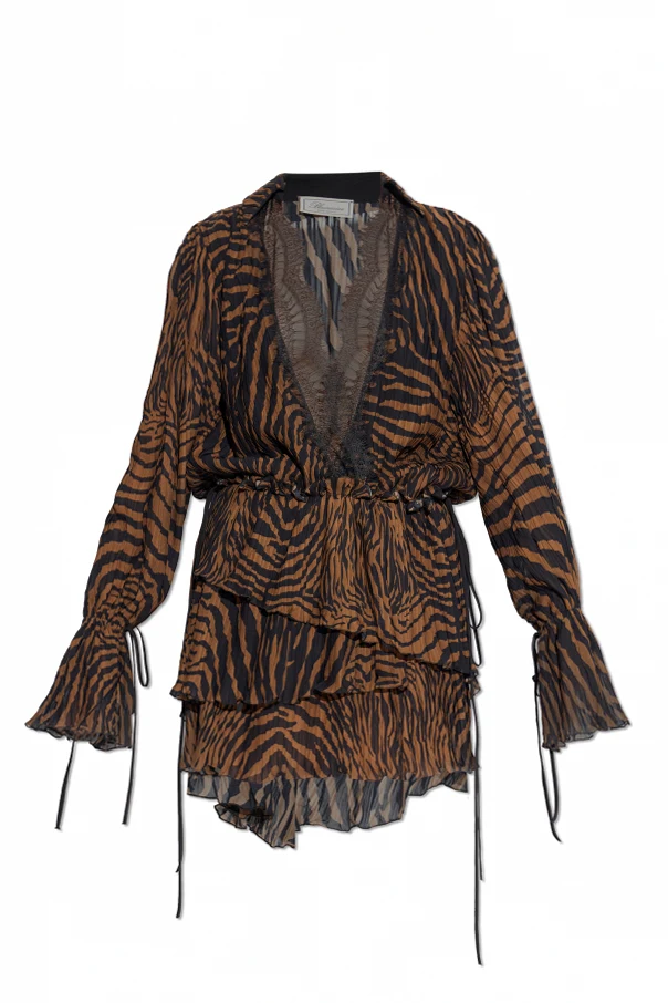 BRAUN Kleid mit Animal-Print