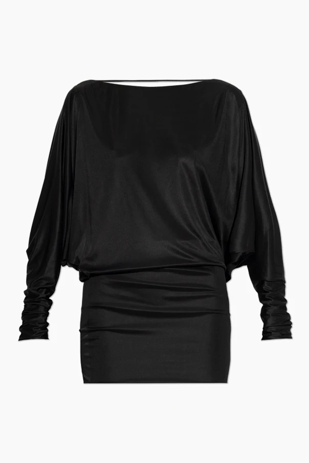 SCHWARZ Kleid mit offenem Rücken
