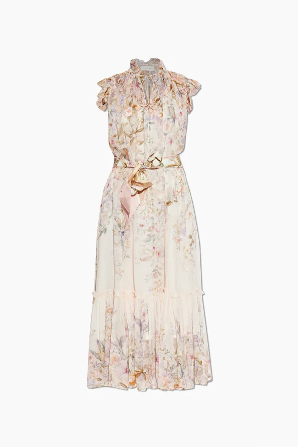 CREME Kleid mit Blumenmuster