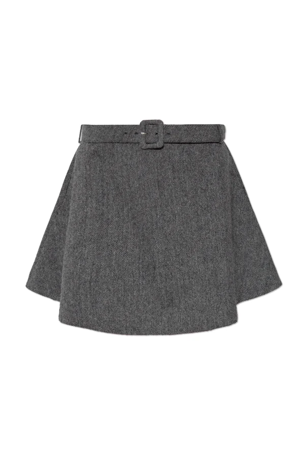 GREY Chevron-patterned skirt