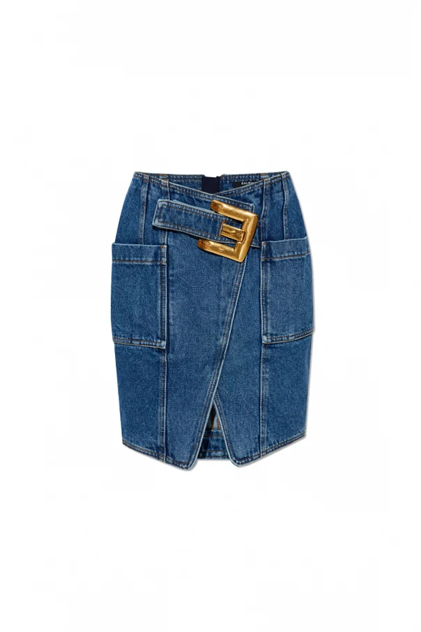 MARINEBLAU Jeansrock mit Taschen
