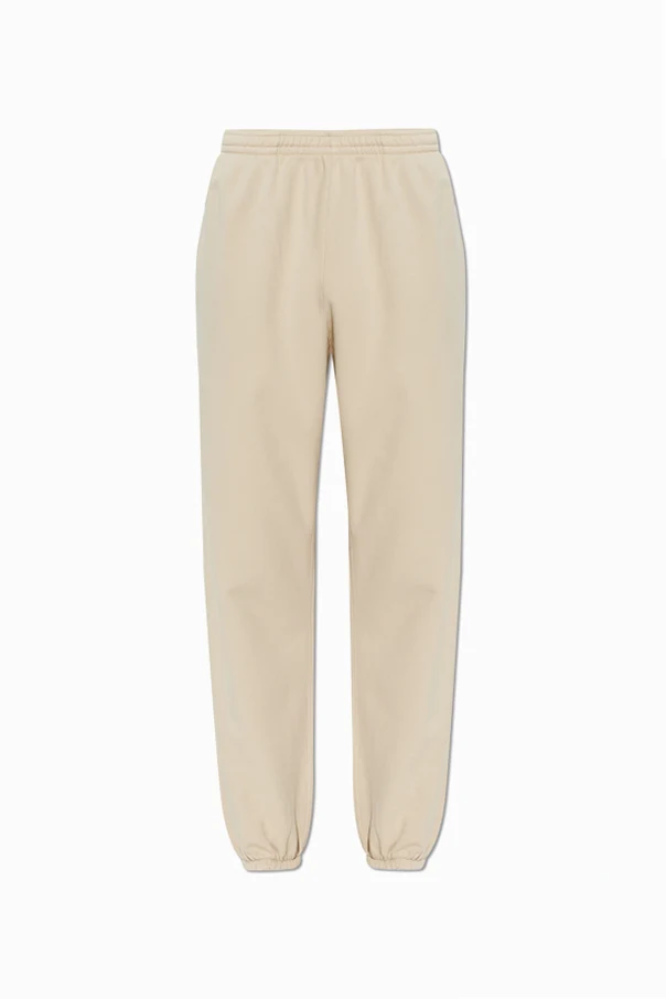 cream Cotton sweatpants