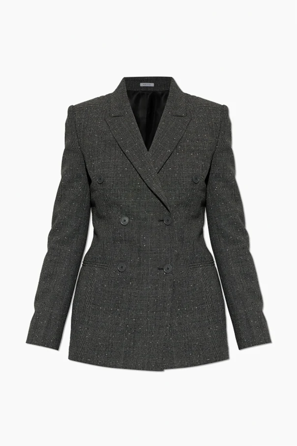 GRAU Wollblazer mit Karomuster