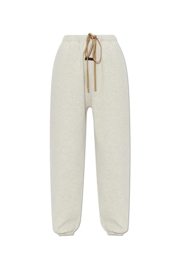 cream Sweatpants with logo