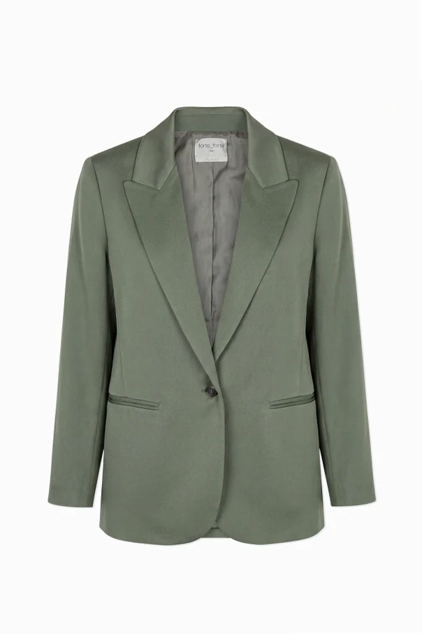 GRÜN Satinblazer mit einfachem Schlitz