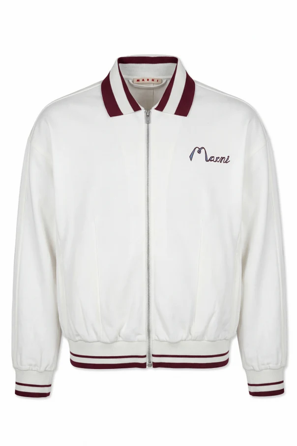 WEISS Sweatshirt mit Kragen