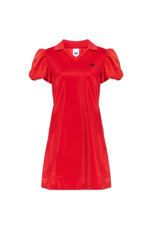 ROT Kleid mit Puffärmeln