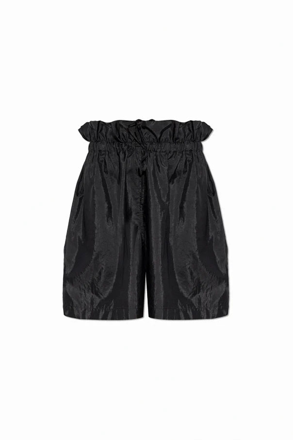 SCHWARZ Shorts mit lockerer Passform