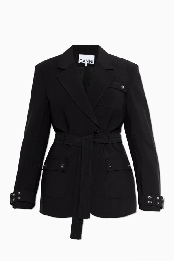 SCHWARZ Blazer mit Gürtel