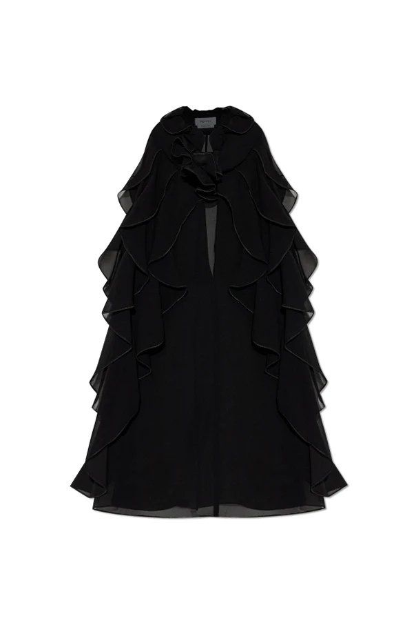 CZARNY Jedwabny transparenty top