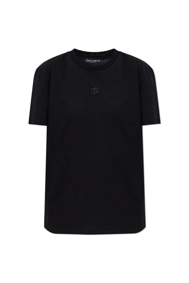SCHWARZ T-Shirt mit Logo