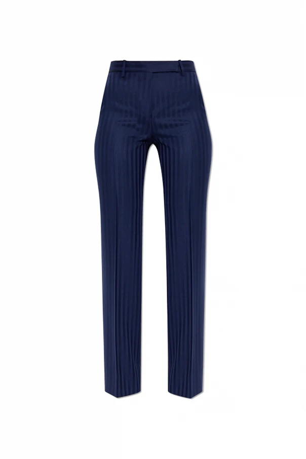 MARINEBLAU Wollhose mit Bügelfalte