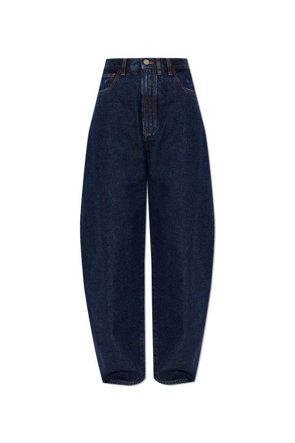 NAVY BLUE Jeans with wide legs