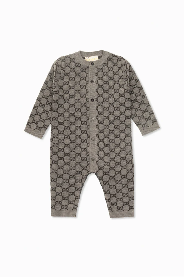 GREY Rompers with 'GG' pattern