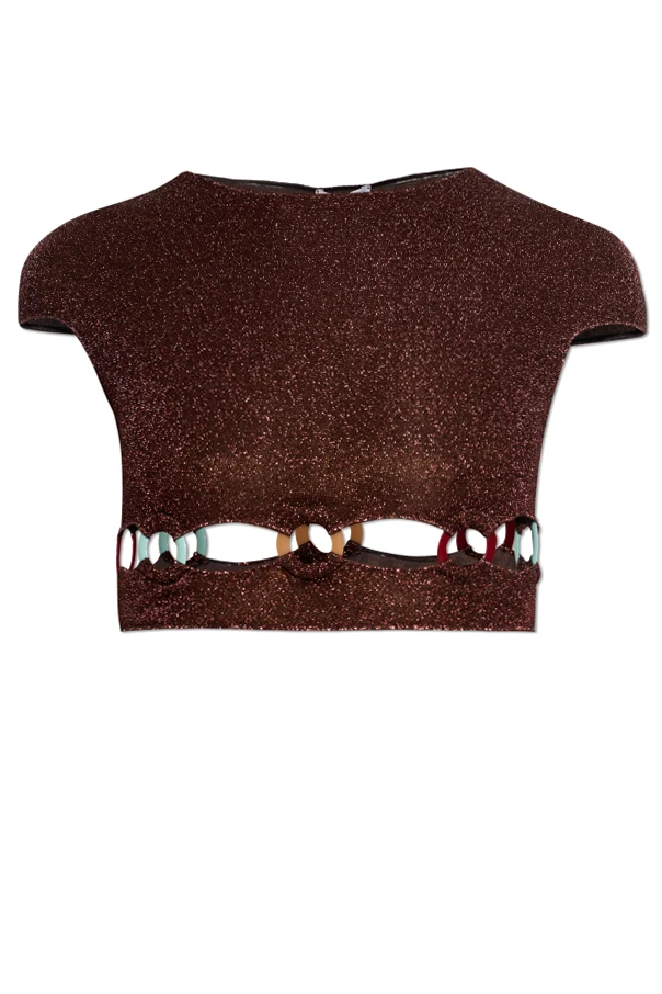 BRAUN Top mit Lurexfaden