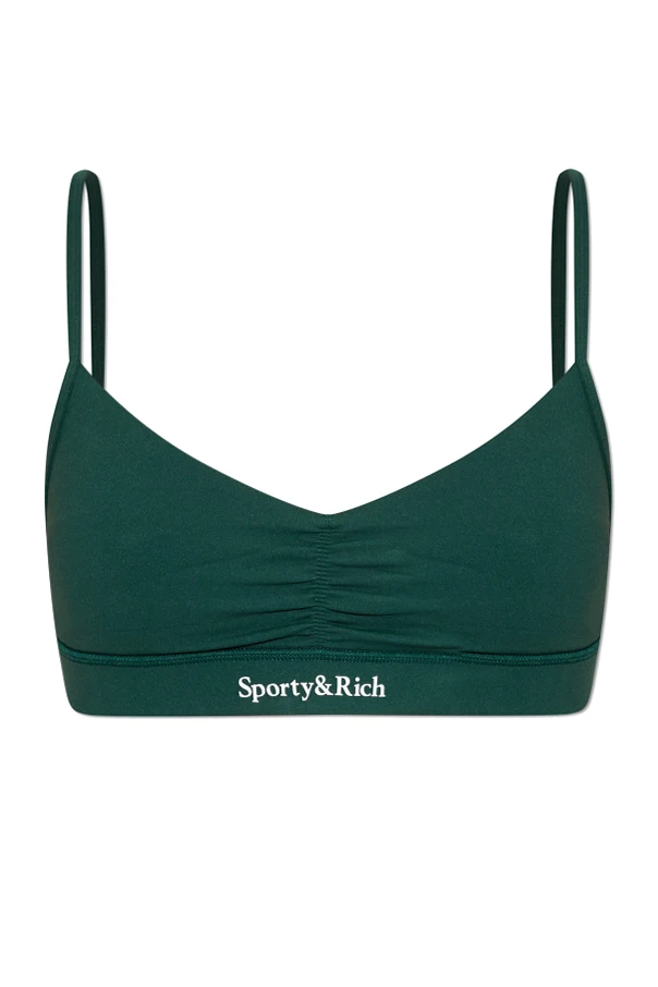 ZIELONY Top sportowy z logo