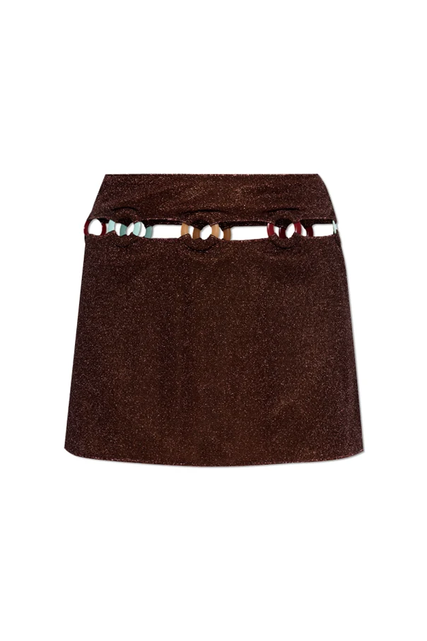 BRAUN Rock mit Lurex-Faden