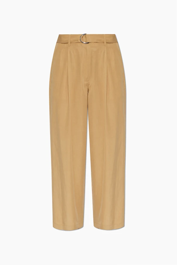 BEIGE Weit geschnittene Hose mit Abnähern