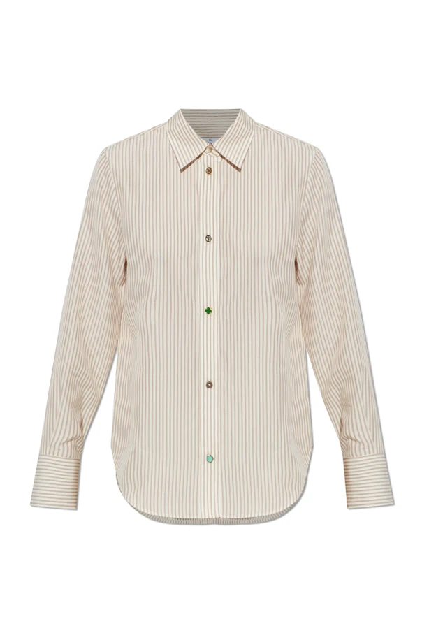 CREME Hemd mit Streifenmuster