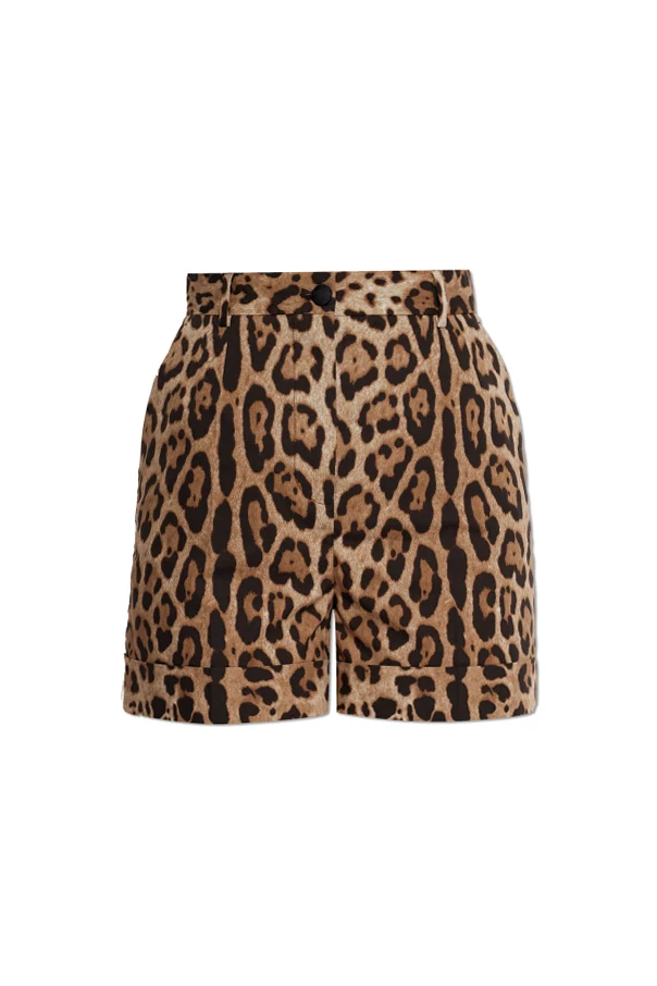 BRAUN Hose mit Animal-Print