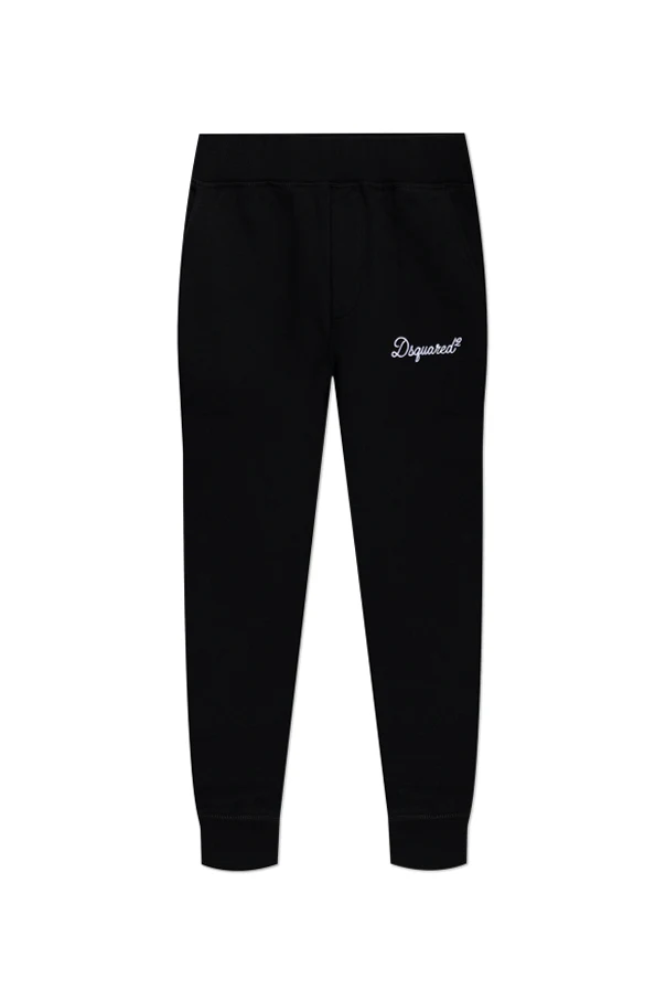 BLACK Sweatpants with embroidered logo