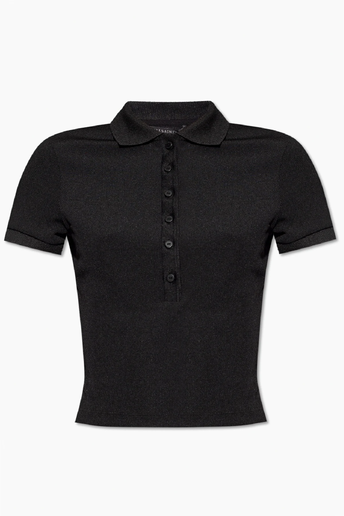 ‘Hallie’ ribbed polo shirt