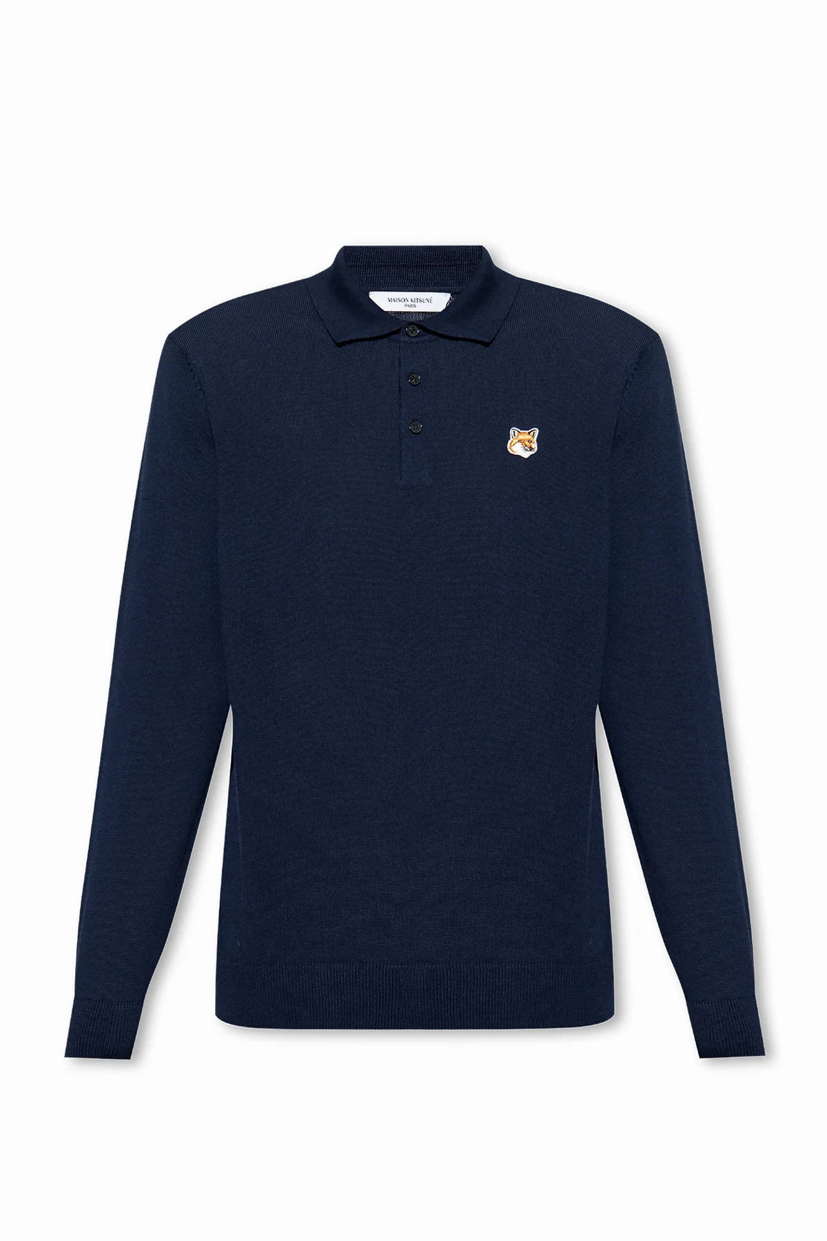 Wool polo shirt with logo