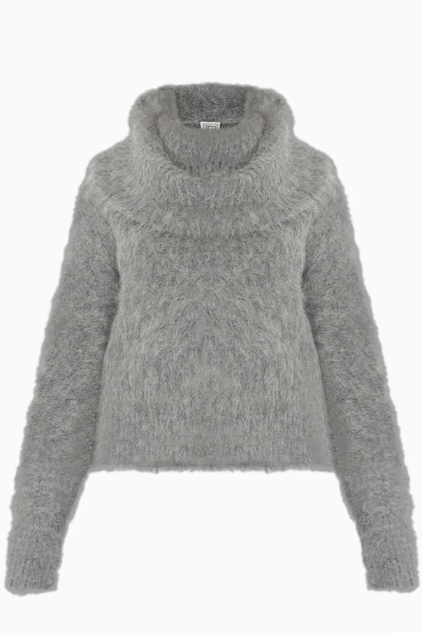GRAU Pullover mit weitem Turtleneck