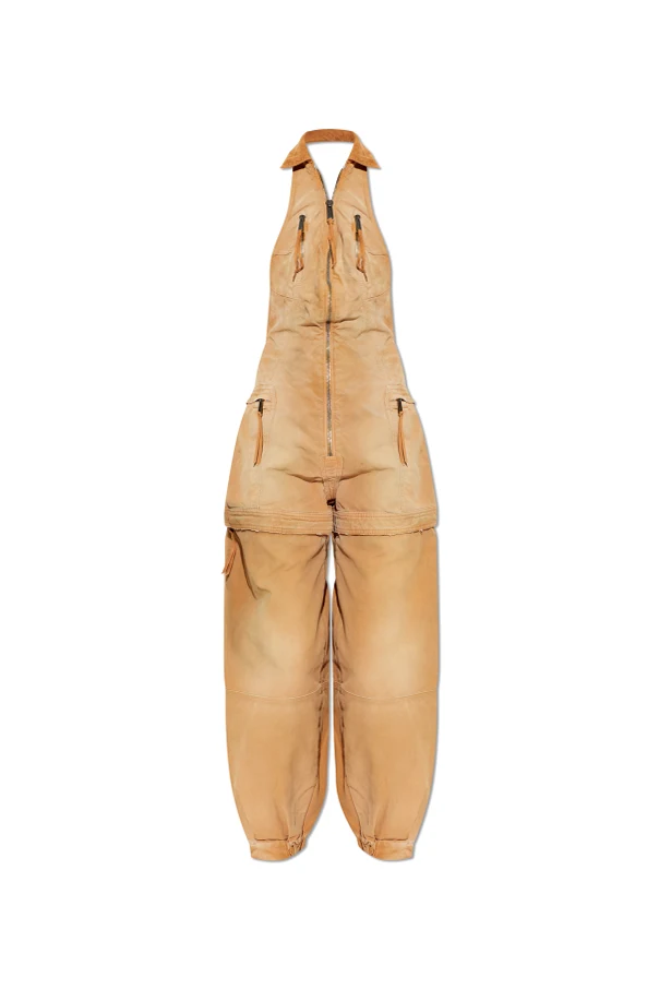 BEIGE Jeans-Overall mit freien Schultern