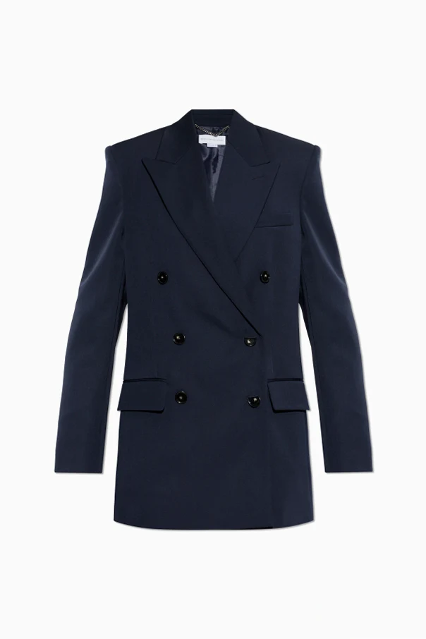MARINEBLAU Doppelreihiges Woll-Sakko