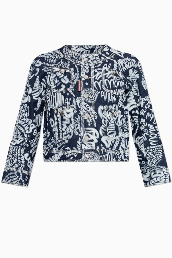 MARINEBLAU Jeansjacke mit Print