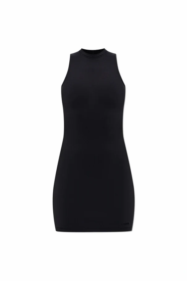 SCHWARZ Kleid mit integrierten Shorts