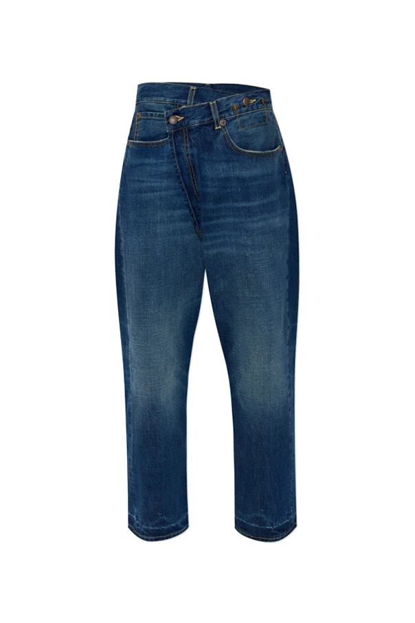 MARINEBLAU Jeans mit hohem Bund