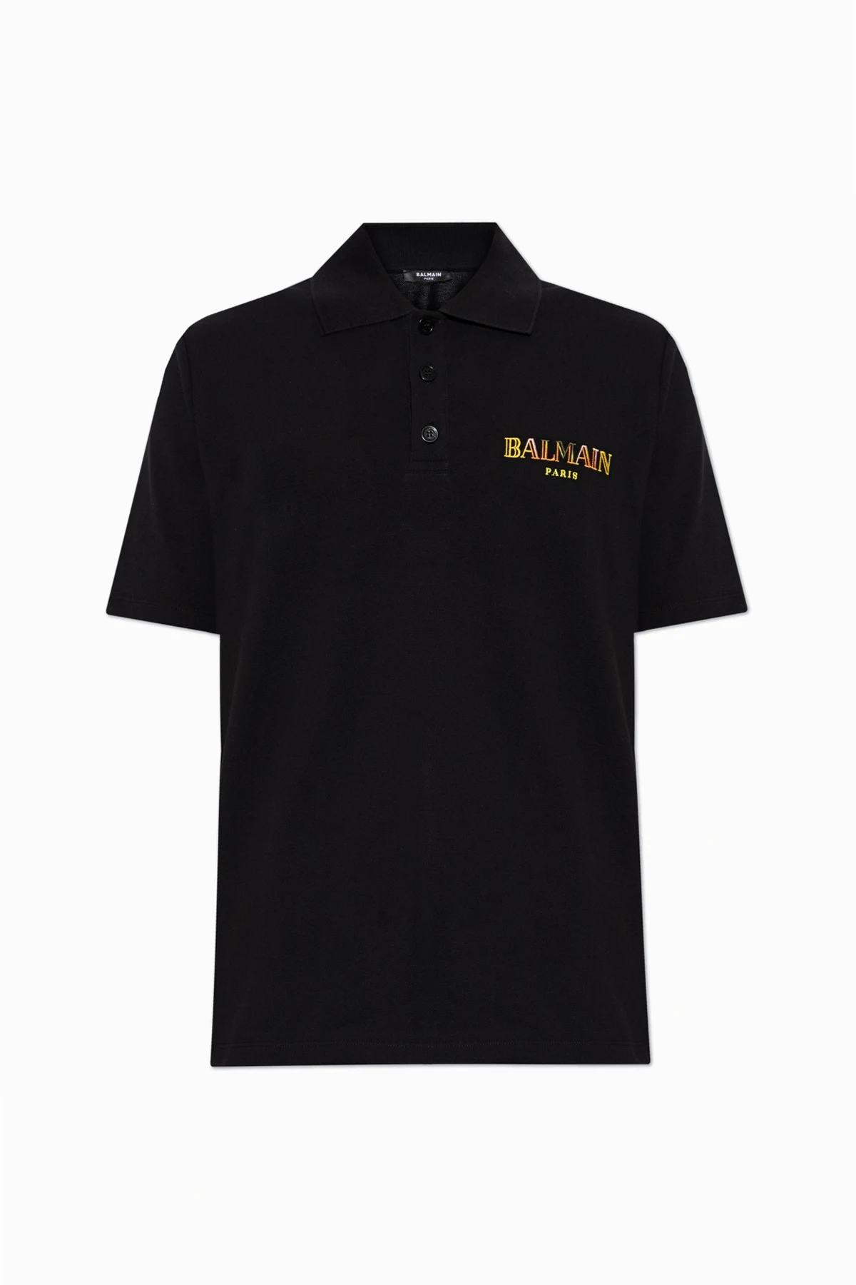 BLACK Polo with printed logo