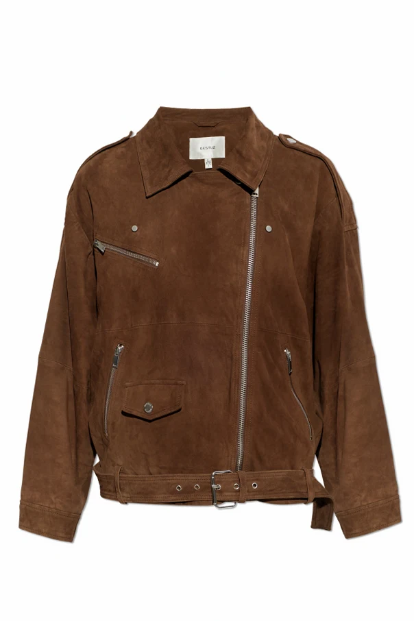 BROWN "Gzvida" suede jacket